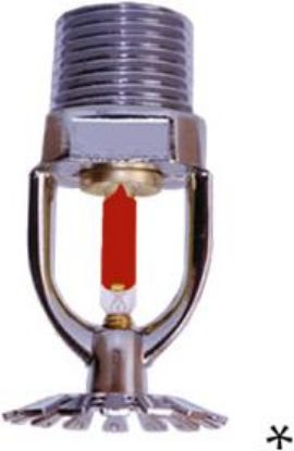 Picture of Fire-Sprinkler Head Glass-Bulb Pendent Chrome-Plated 1/2" NPT