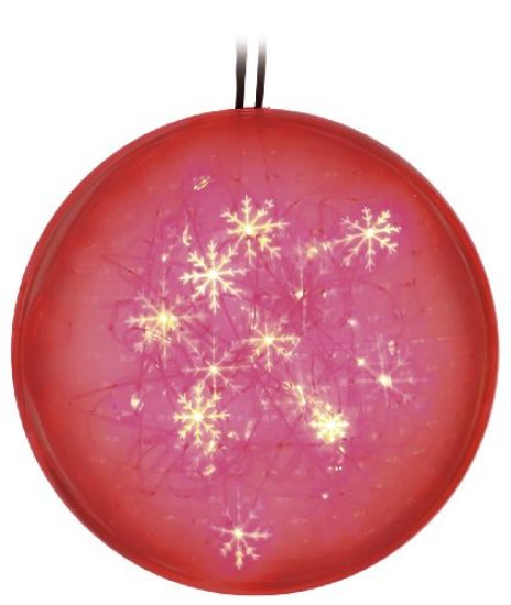 Picture of 6" RedHolographicSphere Indoor-&-Outdoor Uses 6 "AA" Batteries Not Included