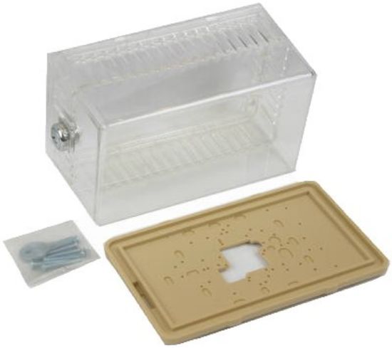 Picture of Large Universal Thermostat Guard Transparent Cover With Mounting Plate & Mounting Ring 5.3" H x 8.25...