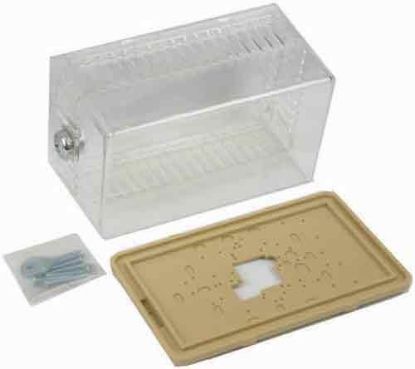Picture of Universal Thermostat Guard Transparent Cover With Mounting Plate & Mounting Ring 3.5" H x 6.3" L x 3...