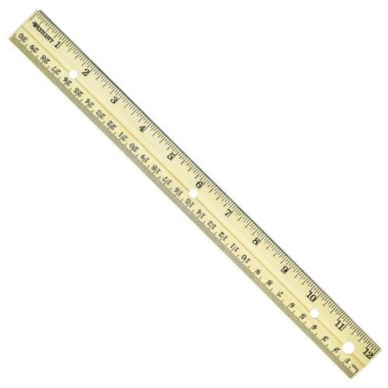 Picture of Ruler Wood 12" 1/16" & Metric Scales