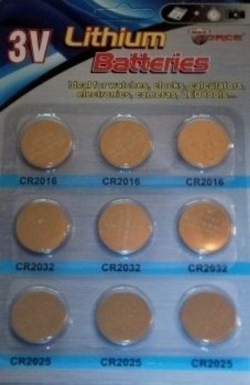 Picture of Max Force Lithium-Manganese Button-Battery Assorted 9Pk