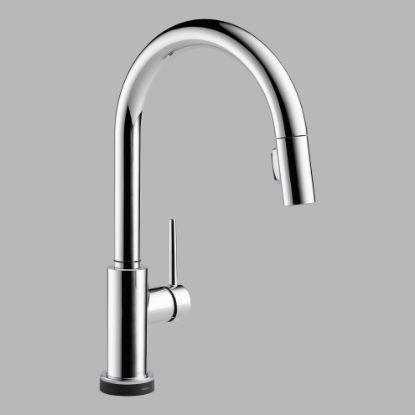 Picture of Delta Trinsic Pull-Down Kitchen-Faucet Featuring Touch2O(R) Technology Chrome Lever-Style