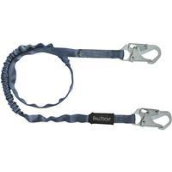Picture of 6´ Shock Absorbing Lanyard Internal tubular web single leg with 2 snap hooks