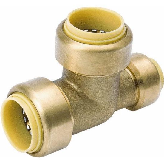 Picture of 3/4 X 1/2 X 3/4 Tee Cast-Brass Push-On Fitting