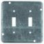 Picture of 4-11/16" Square Electrical-Box-Cover Raised 1/2" with 2 Toggle