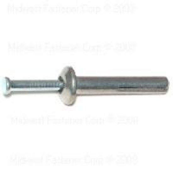 Picture of Nail-In Pin-Drive-Anchor Zamac-Body Mushroom-head 1/4" X 1-1/2" 1500pcs Box