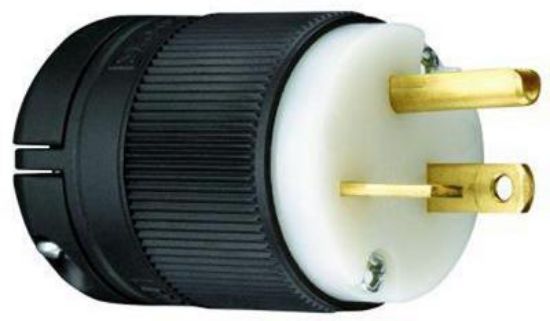 Picture of Electrical-Plug 20a125v Black Grounded