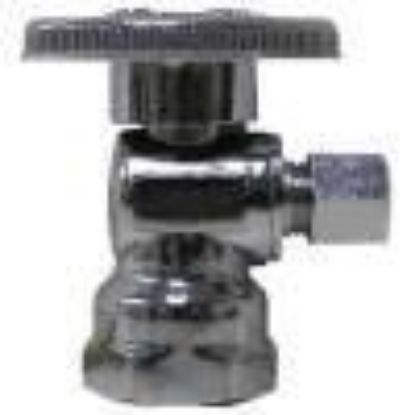Picture of 1/2 Ips X 1/4 Cmp Supply-Stop Quarter-Turn Finish Chrome-Plated
