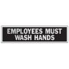 Picture of Employees Must Wash Hands Aluminum Self-Adhesive Sign