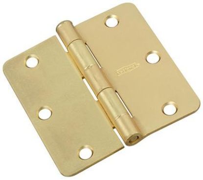 Picture of 3-1/2" Satin-Brass Steel Door-Hinge Loose Pin