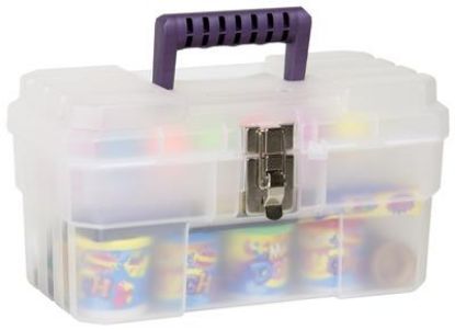 Picture of 14" Hobby Storage Tool-Box Clear With Tray 14" X 8-1/8" X 8-1/8"