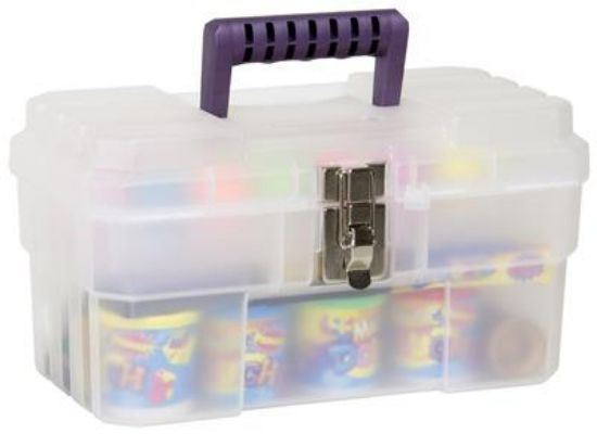 Picture of 14" Hobby Storage Tool-Box Clear With Tray 14" X 8-1/8" X 8-1/8"