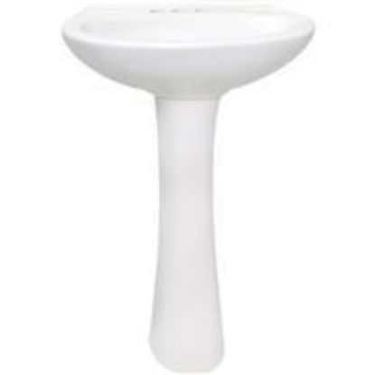 Picture of 21-5/8 X 16-7/8 X 33 Terra White Pedestal Lavatory-Sink