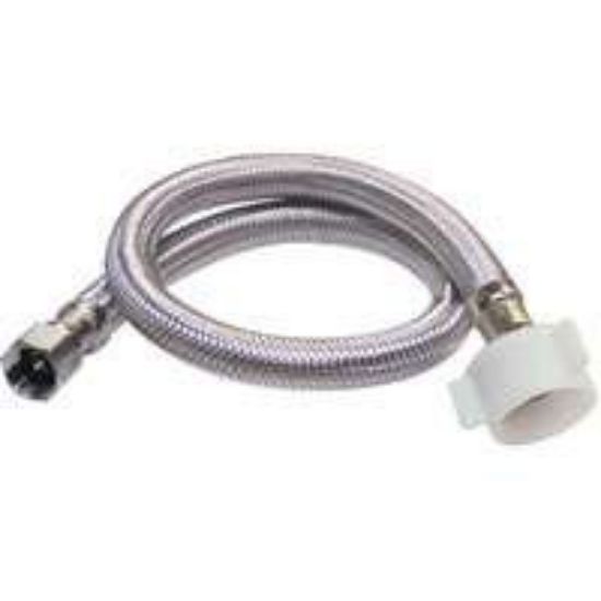 Picture of Toilet-Connector 3/8" Cmp X 7/8 Bc X 20 Braided-Stainless-Steel Plastic-Nut