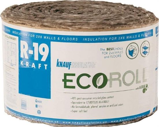 Picture of R-19 Kraft-faced Building-insulation 15" X 6-1/4" X 39.16'