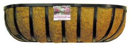 Picture of 36" Wrought-Iron Wall Trough Black Coconut-Liner 7 X 7