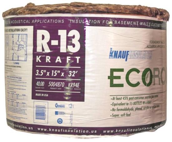 Picture of R-13 15" X 32' X 3-1/2" Kraft-Faced Fiberglass Building-Insulation