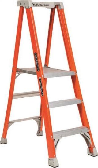 Picture of 3' 3-Step Platform-Ladder Type-IA Fiberglass 300-Pound Load