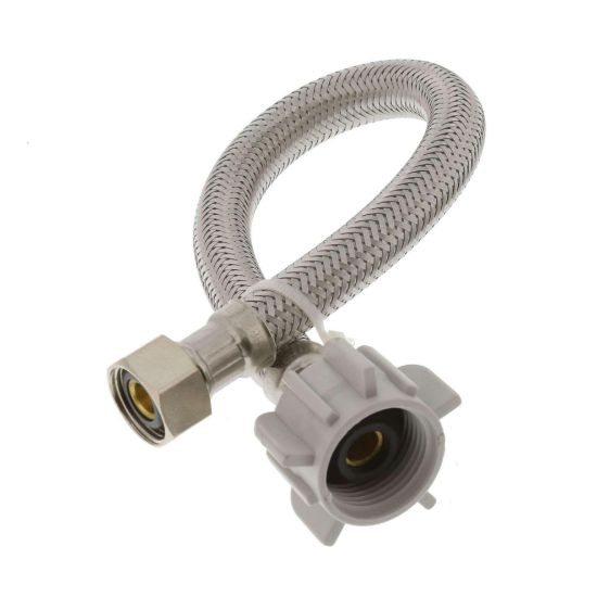 Picture of Toilet-Connector 1/2 CMP X 7/8 Bc X 12 Braided-Stainless-Steel Plastic-Nut
