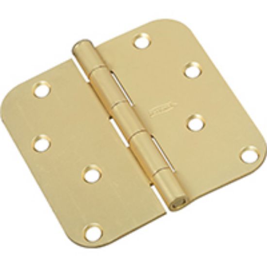 Picture of Door-Hinge Steel Dull-brass 5/8" Radius Loose-pin 3.500"