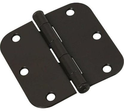 Picture of 3-1/2" Residential Door-Hinge 5/8 Round Removable-Pin Oil-Rubbed-Bronze
