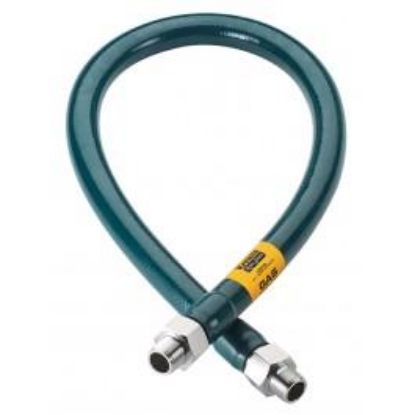 Picture of 1" X 72 Commercial Gas-Connector 360 Swivel-Ends Mesh PVC-Coated Mip X Mip