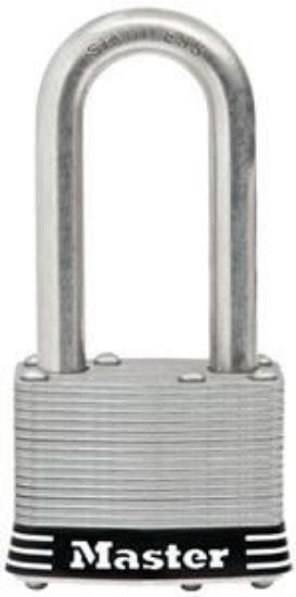 Picture of Keyed-padlock Laminated-Steel Stainless-Steel 1-3/4" In Keyed-alike 4 Pin 5/16" Diameter X 1-1/2" In...
