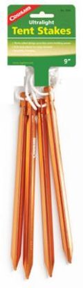 Picture of 9" Tent Pegs Anodized-Aluminum With Pull Cord