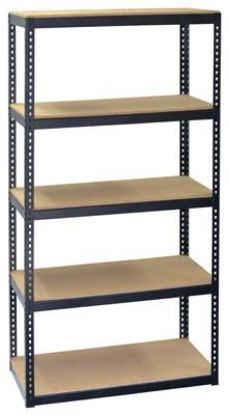 Picture of 15 X 30 X 65 5 Shelf Shelving Unit 450 Lb Mdf Shelves And Steel Uprights