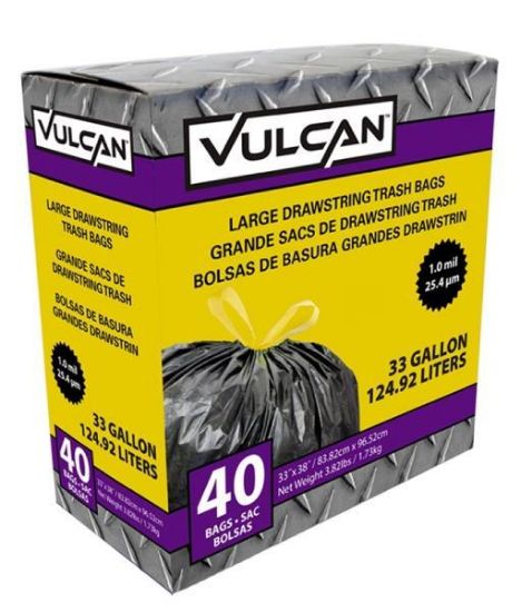 Picture of Trash-Bag 33-Gallon 33" W X 38" D X Black 40-bag