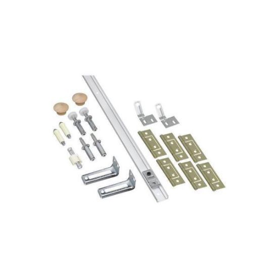 Picture of 72" Bifold-Door Hardware-Set Steel White