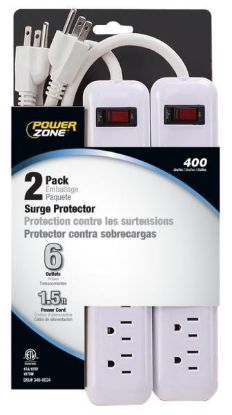 Picture of Power-Strip Surge-Protector 6-outlet 1.5-foot White