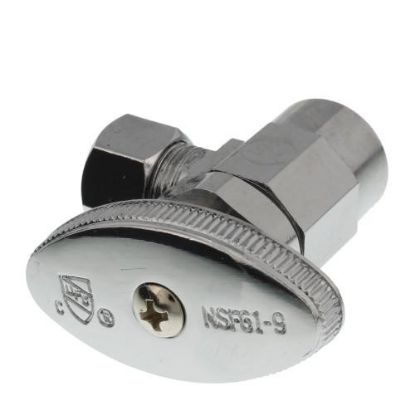 Picture of Supply-stop Brass Multi-turn Chrome 1/2" Sweat X 3/8" Cmp