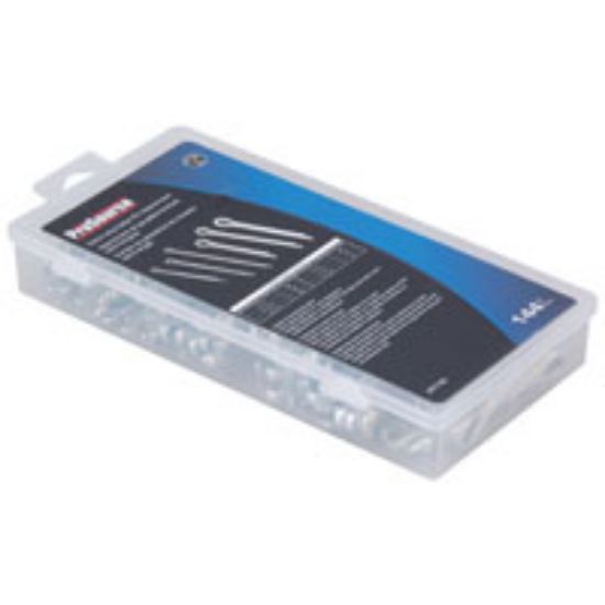 Picture of Extra-Long Cotter-Pin Assortment Hardened-Steel Zinc-Plated 144pc