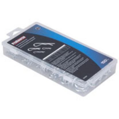 Picture of Hitch Clip Assortment Spring-Steel Zinc-Plated 150pc