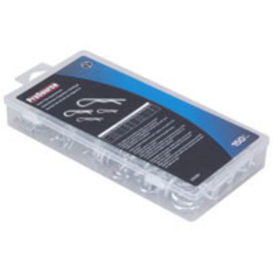 Picture of Hitch Clip Assortment Spring-Steel Zinc-Plated 150pc