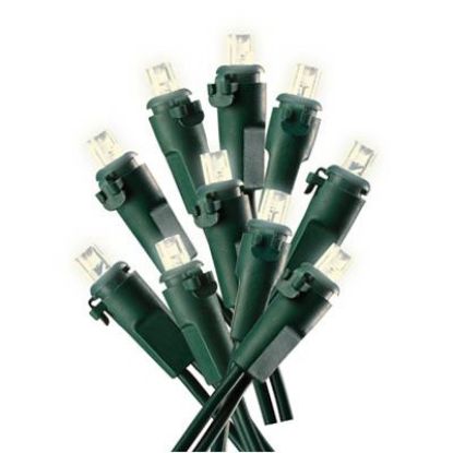 Picture of Twinkling MicroLight Set Green Wire 3" Spacing 12" Lead 4" End 17.3' Lighted Length 18.6' Total Leng...
