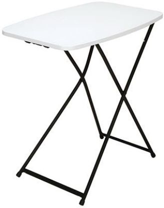 Picture of 18 X 26 Folding Tray Table Adjustable 25 - 28 White