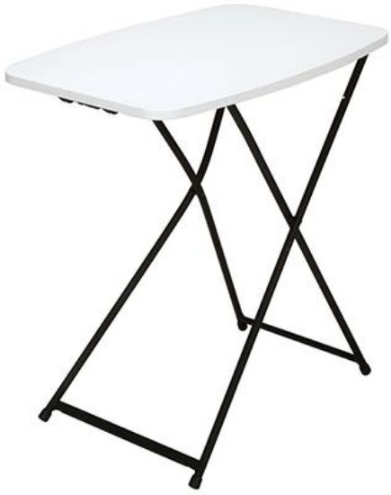Picture of 18 X 26 Folding Tray Table Adjustable 25 - 28 White