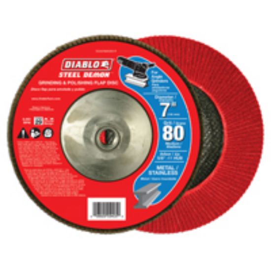 Picture of Conical Premium Type-29 Flap-Disc With Hub 7 In Diameter 80-Grit Medium-Grade