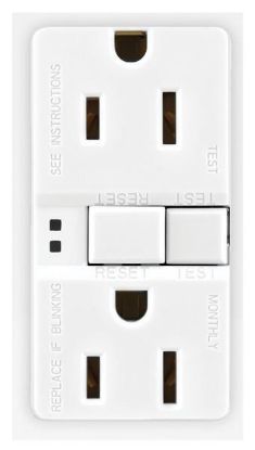 Picture of Electrical-Outlet Self-Testing 15-amp 2-pole 3-wire White