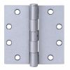 Picture of 4.5" X 4.5" Satin Stainless-Steel 32D-Finish Bearing Plain Square Cornered Door-Hinge With Removable...