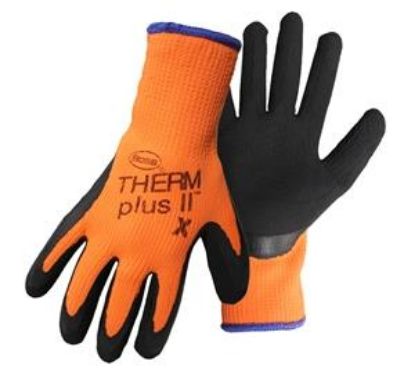Picture of Knit-Glove Polyester Textured Latex-Coating Orange/black