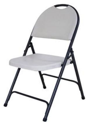 Picture of Folding-Chair Metal Plastic Gray White Finish