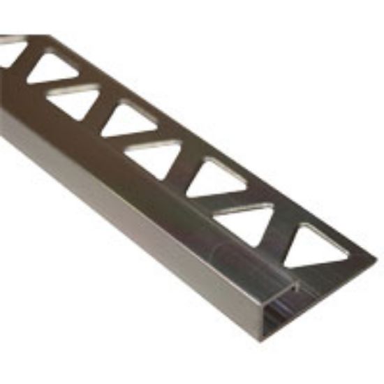Picture of Bullnose Tile Edging L X 3/8 In H Metal Bright Clear