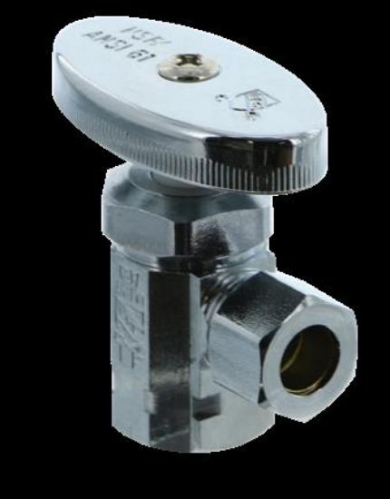 Picture of Supply-Stop Brass Multi-turn Chrome 3/8" Ips X 3/8" Cmp