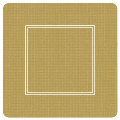Picture of Dessert 7" Square Disposable-Plate Soho Gold