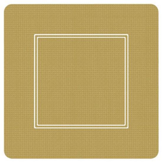 Picture of Dessert 7" Square Disposable-Plate Soho Gold