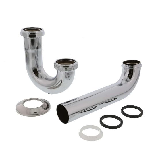 Picture of P-Trap Tubular-brass Adjustable Less-clean-out Chrome-plate 1-1/2"